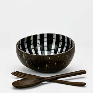 Lacquered coconut bowl